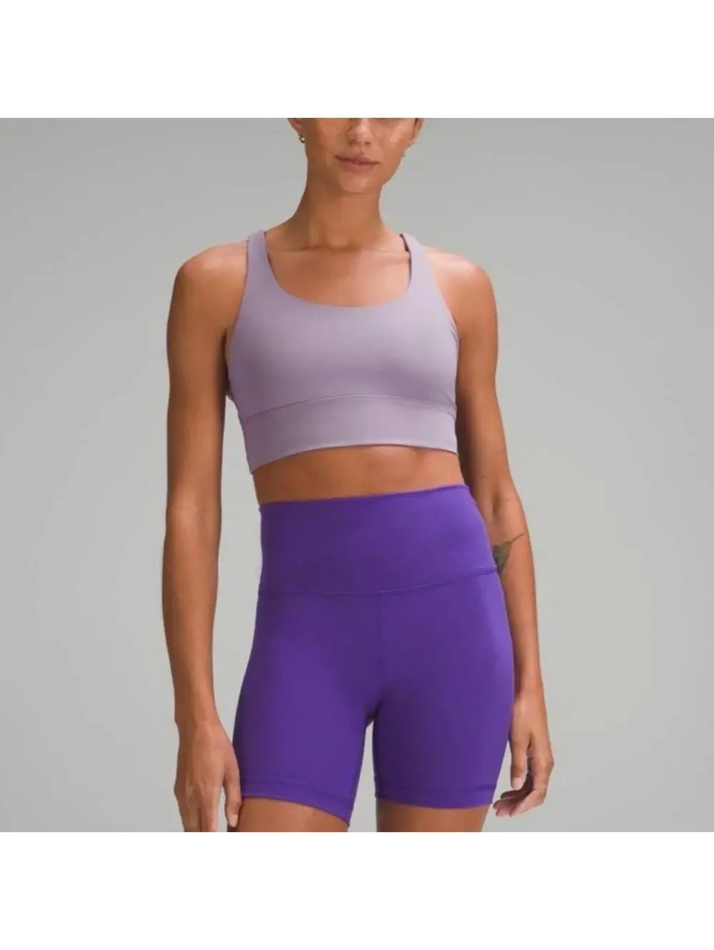 Lululemon Energy Longline Bra purple ash size 4 sports bra athleisure yoga gym
